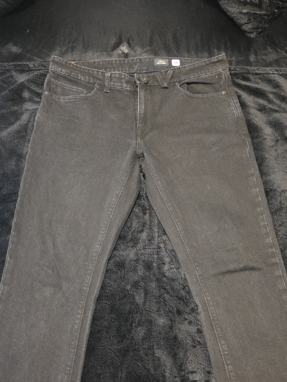 Volcom Men's Slim Jeans — Washed Black